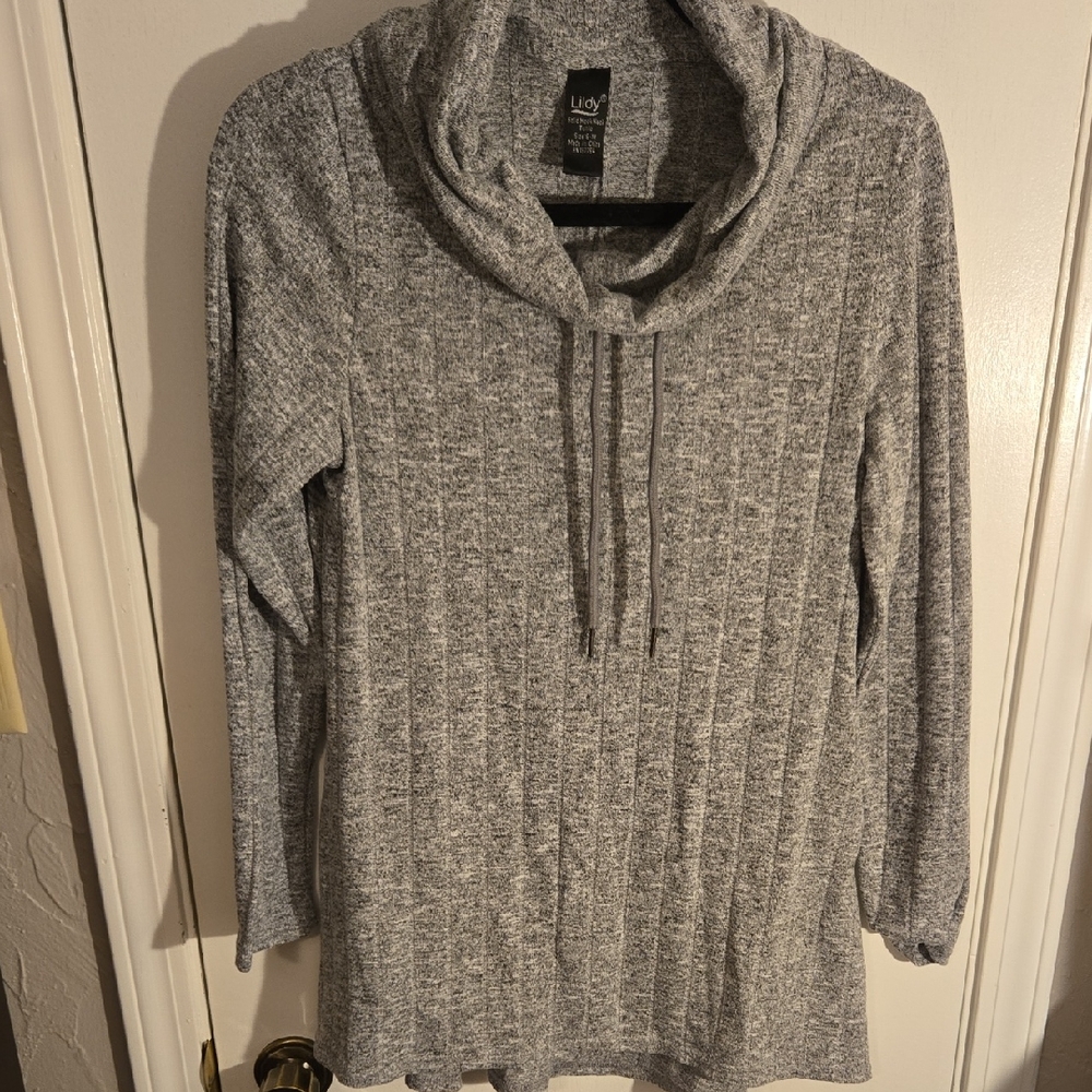 Lildy Heather Gray Turtleneck Sweater